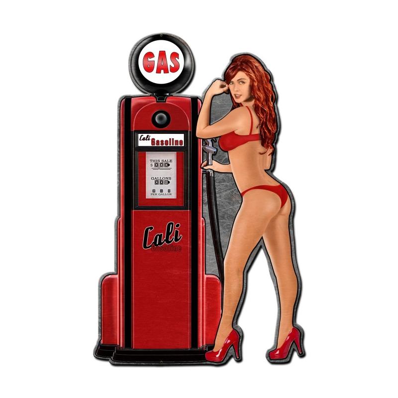 Cali Gas Pump Girl 24 x 15