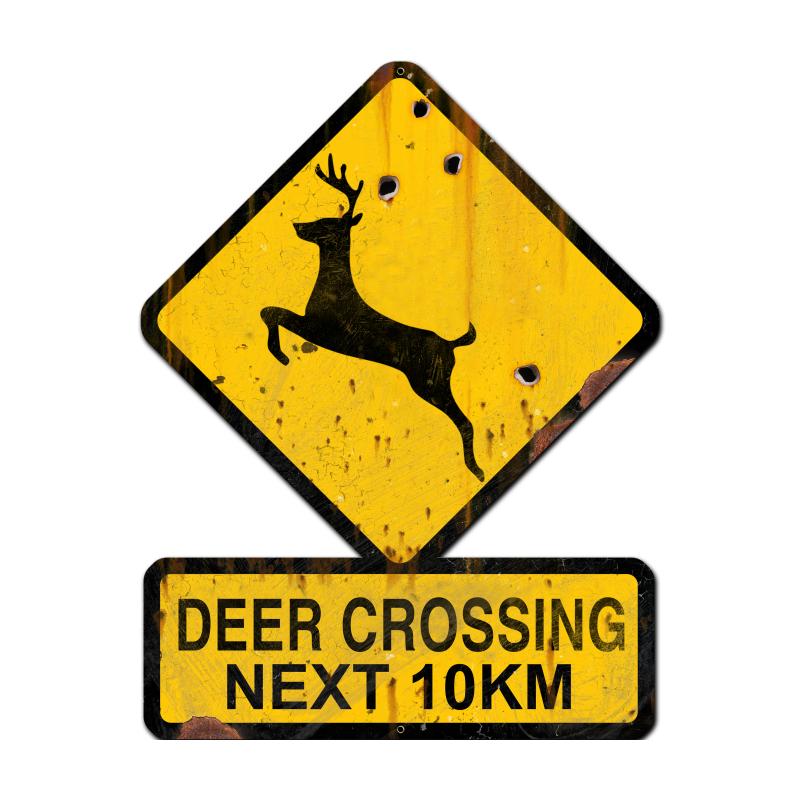 Deer Crossing Next 10 Km 25 x 20