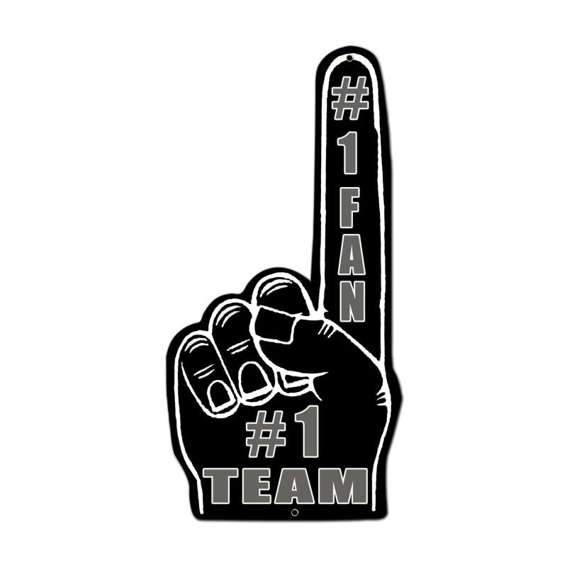 #1 Team Finger Black White 10 X 20