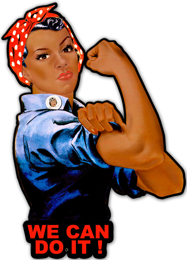 Black Rosie We Can Do It 23 x 16