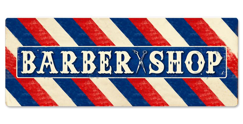Barber Shop Large Double Sided 48 X 18