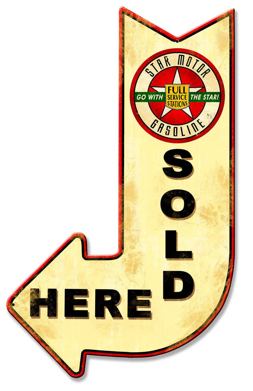 Star Motor Sold Here Arrow 15 x 24