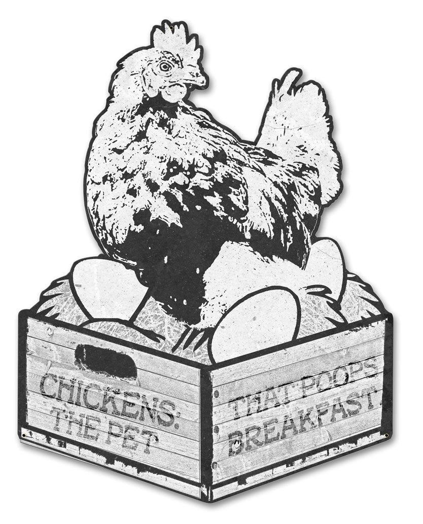 Chicken Pet Poops Breakfast 14 x 18