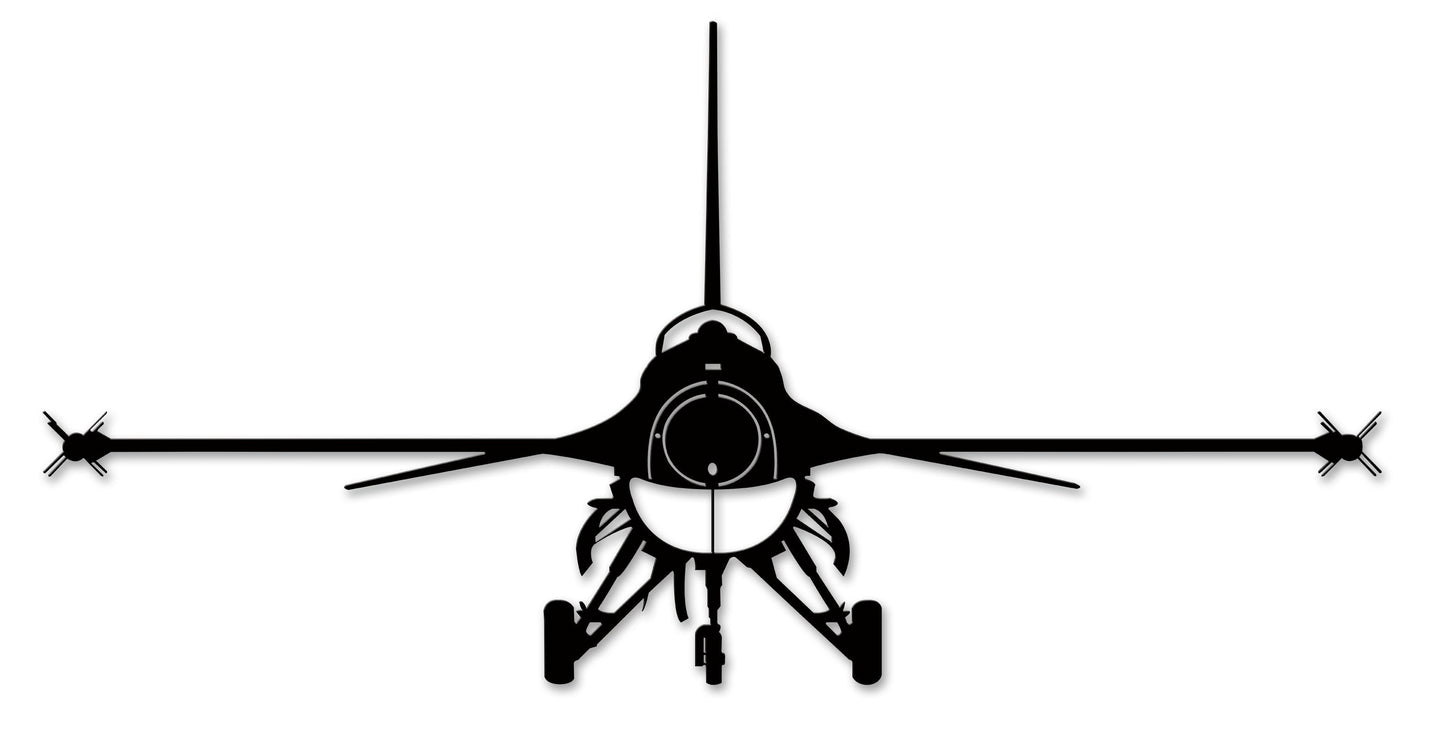 F-16 Falcon Silhouette 40 x 20