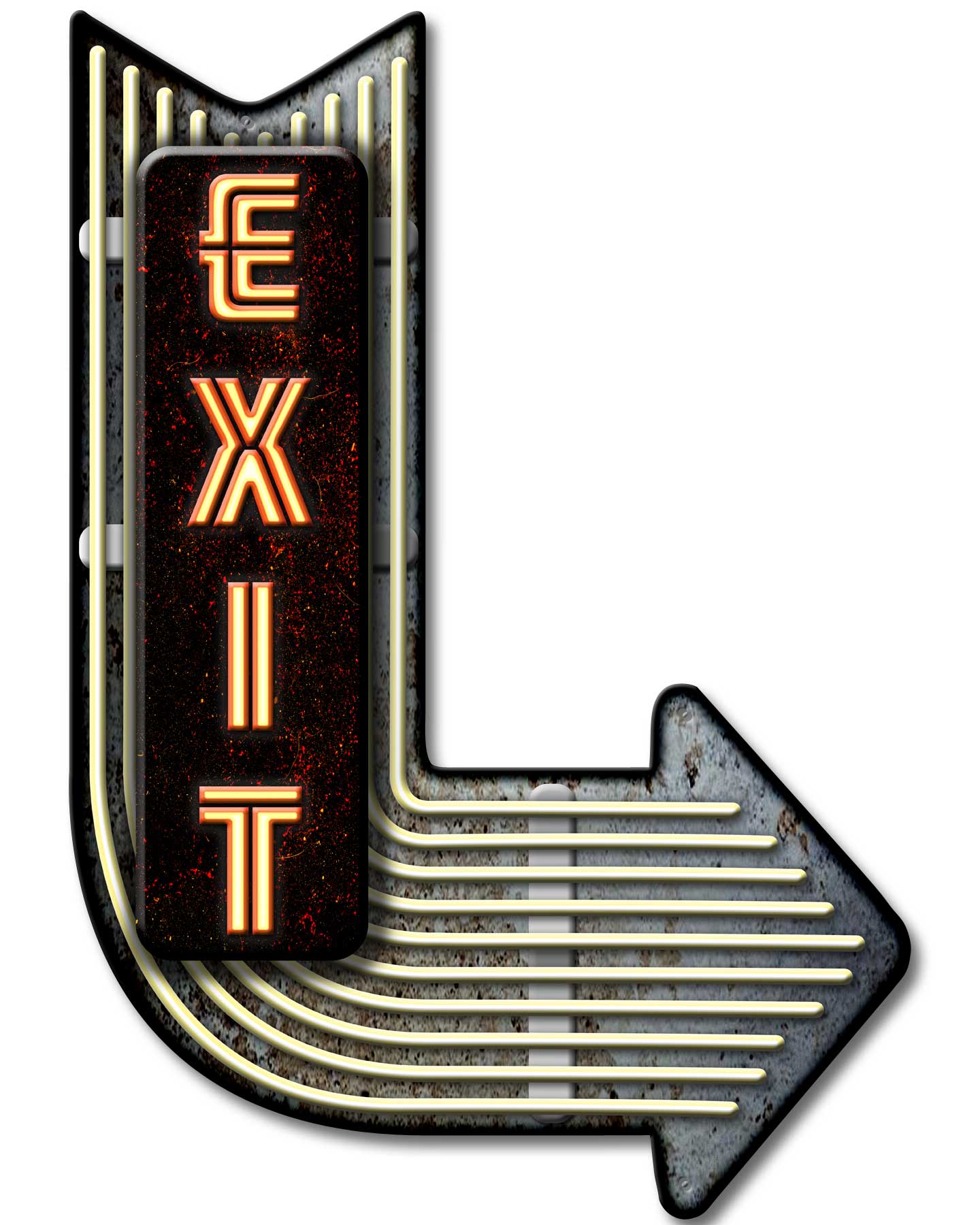 Exit Rt Arrow 17 x 25