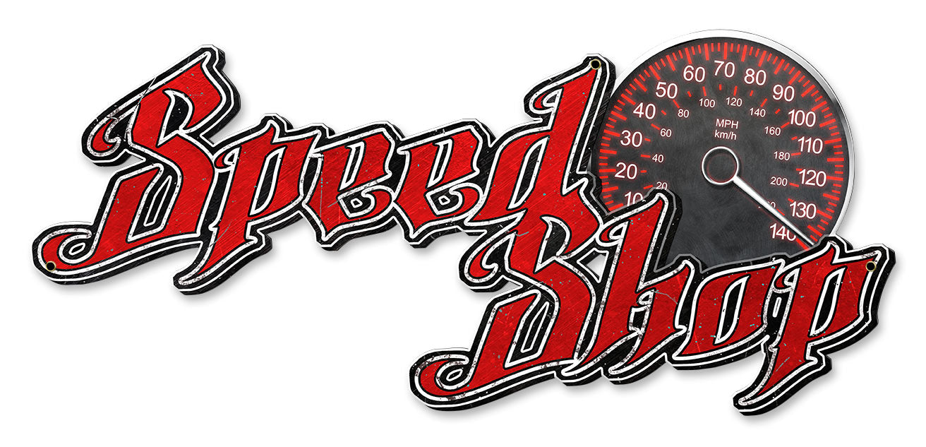 Speed Shop Speedometer 17 x 8