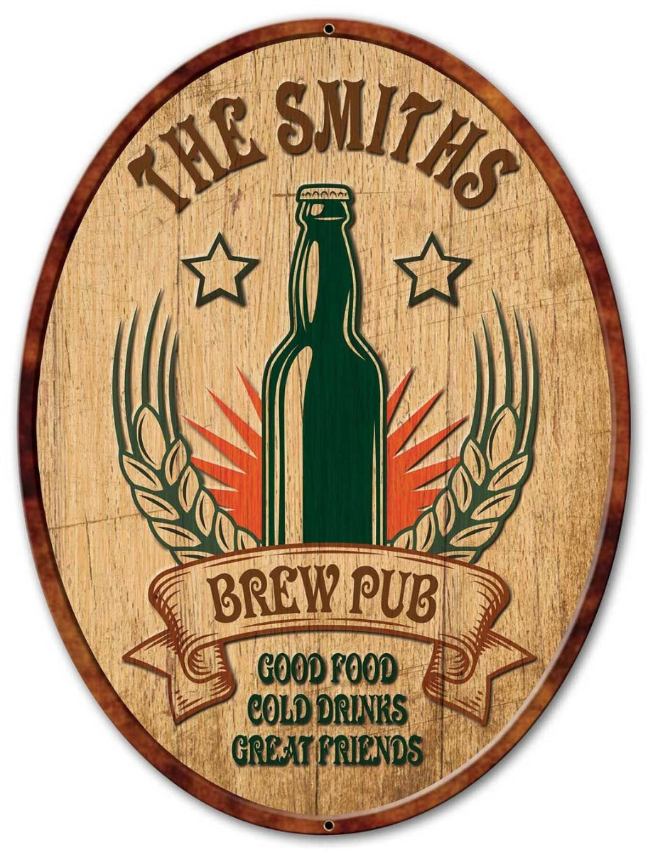 Brew Pub Personalized 18 x 24