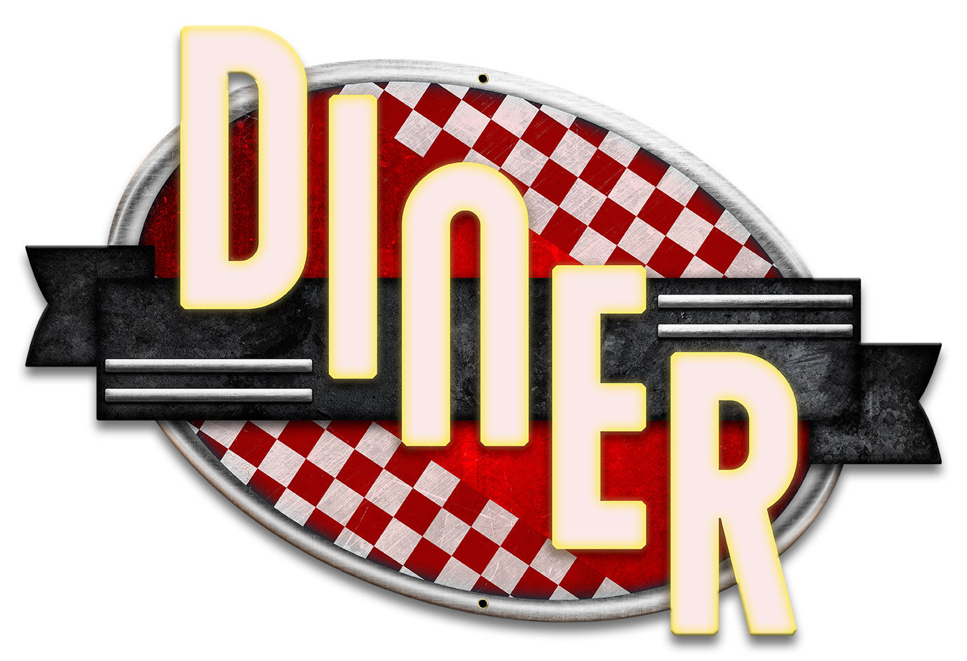 Diner Red Checkers 12 x 18