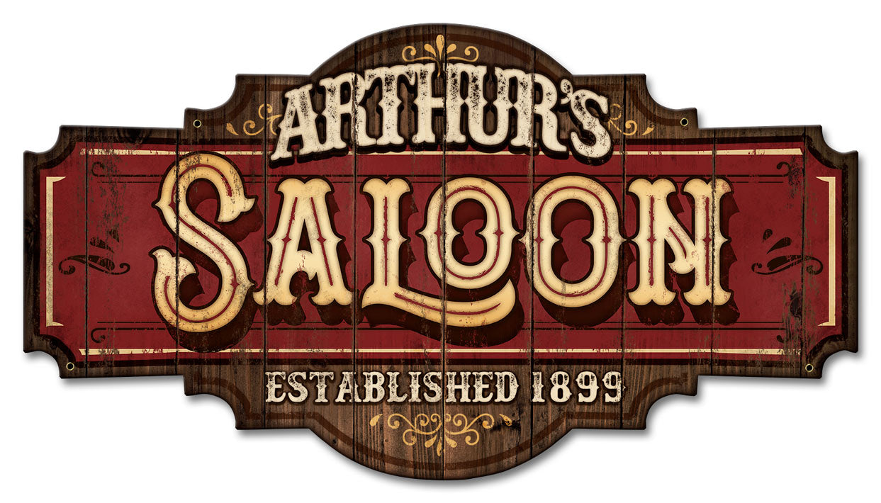 Saloon Personalized 22 x 12