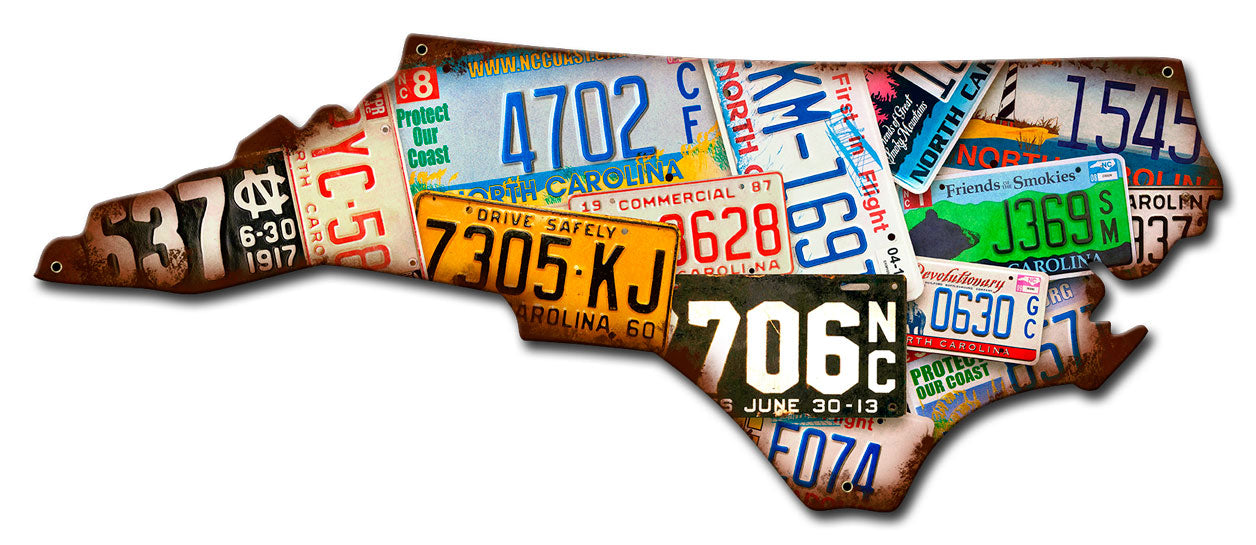 North Carolina License Plates 22 x 9