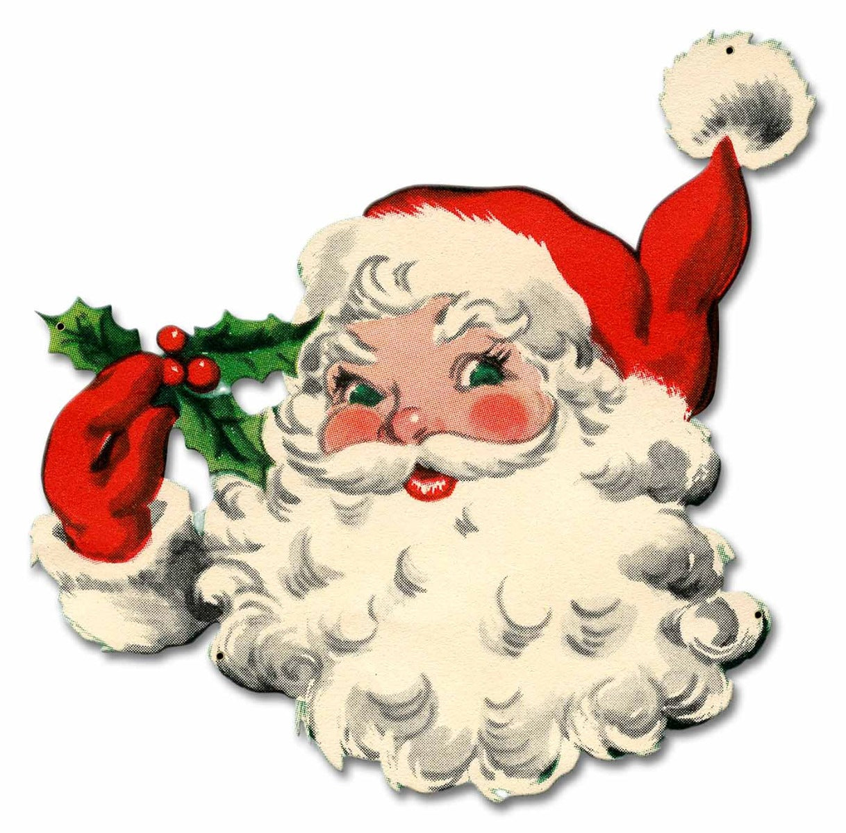 Santa Holly 18 x 18
