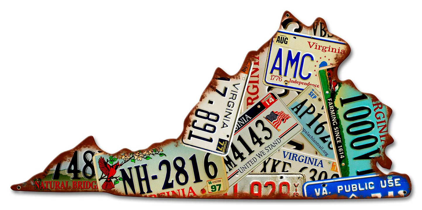 Virginia License Plates 23 x 11