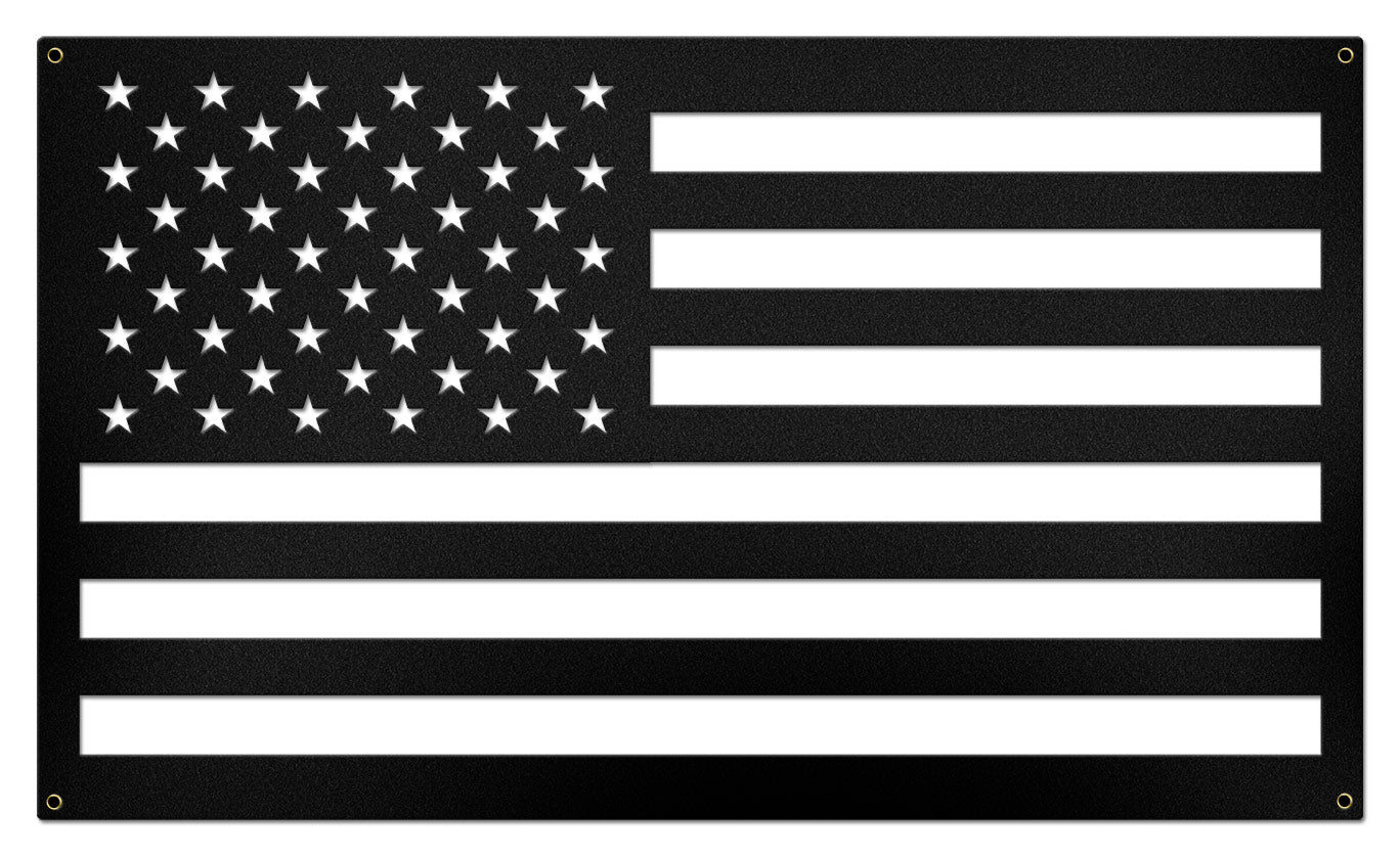American Flag Silhouette 18 x 10