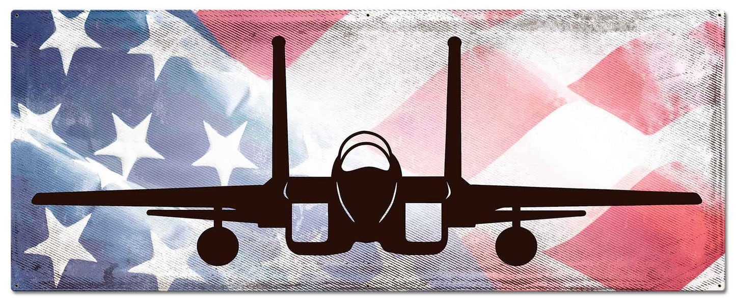 F-15 American Flag 48 x 19