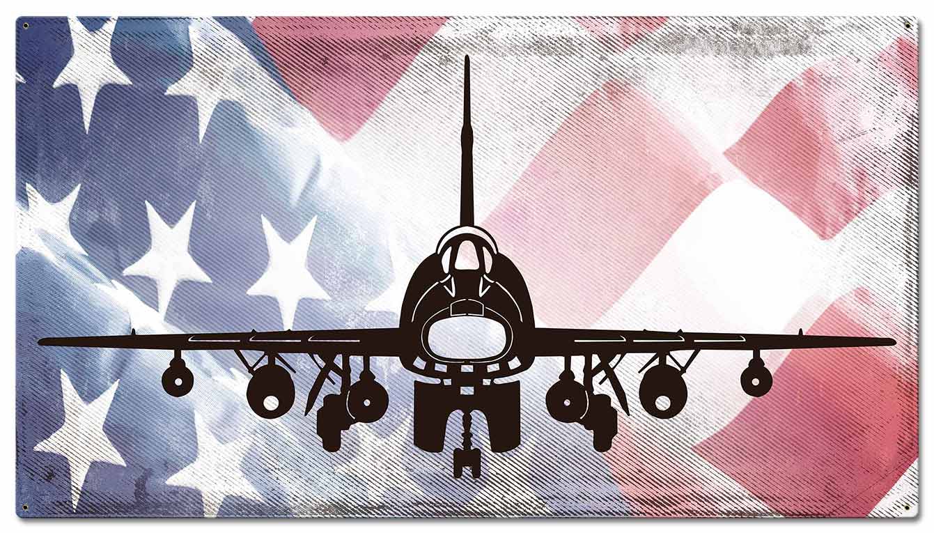 Super Sabre American Flag 36 x 20