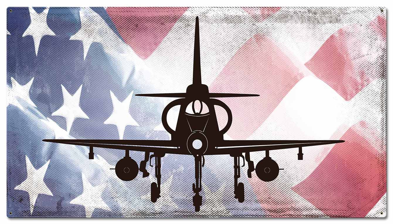 A-4F Seahawk American Flag 36 x 20