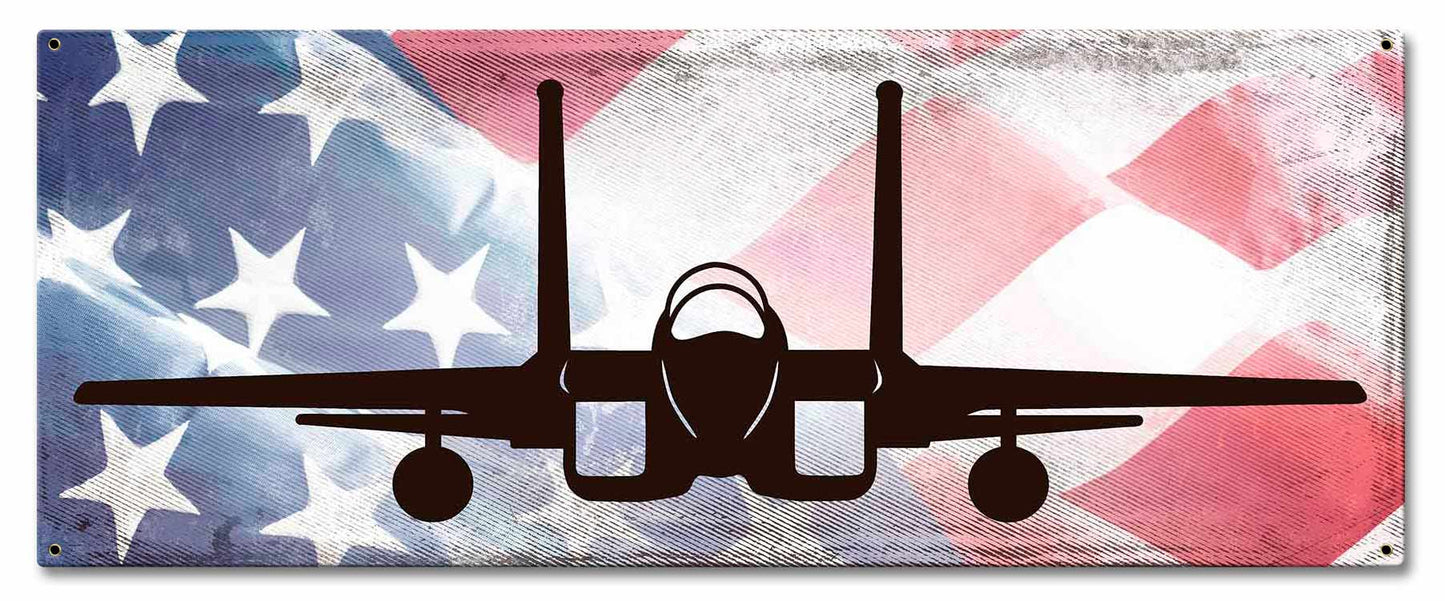 F-15 American Flag 24 x 10