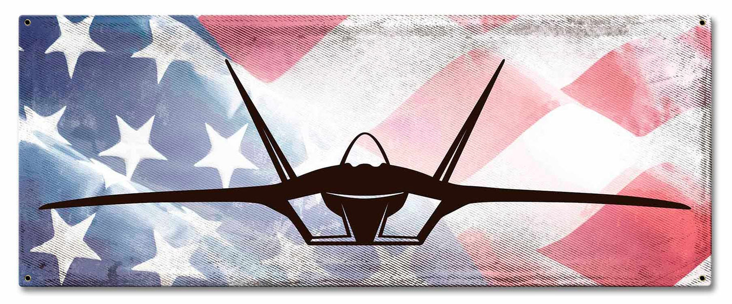 F-22 American Flag 24 x 10