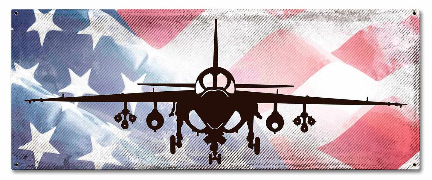 A6 Intruder American Flag 24 x 10