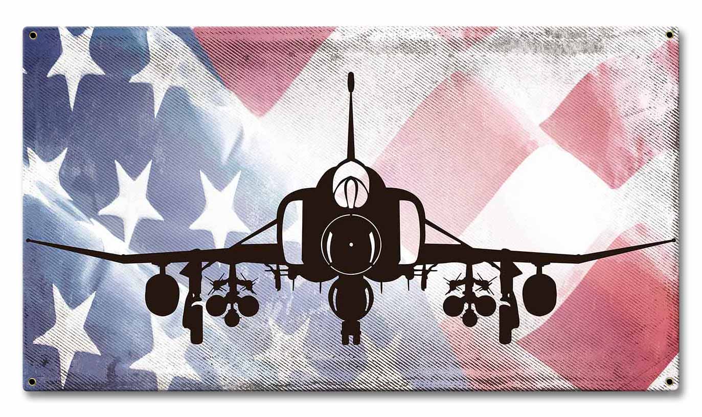 Phantom American Flag 18 x 10