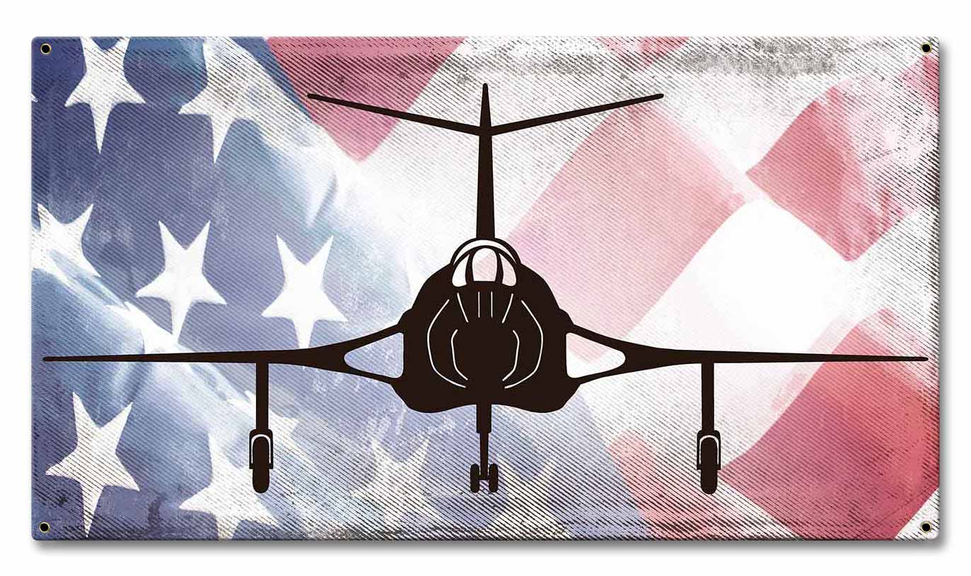 F101 Voodoo American Flag 18 x 10