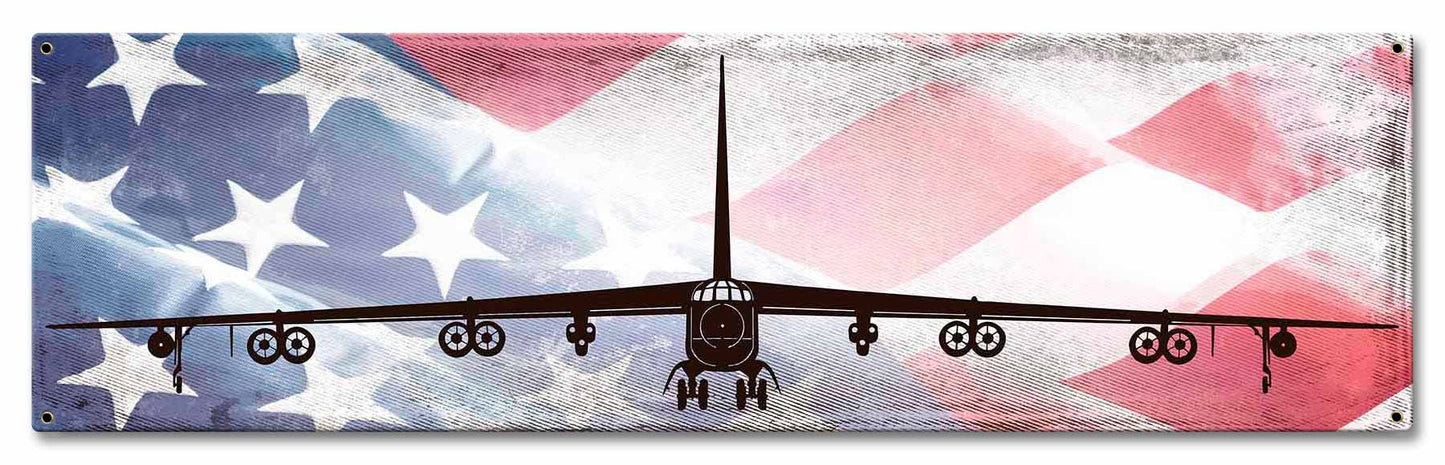 B52 Stratofortress American Flag 24 x 7