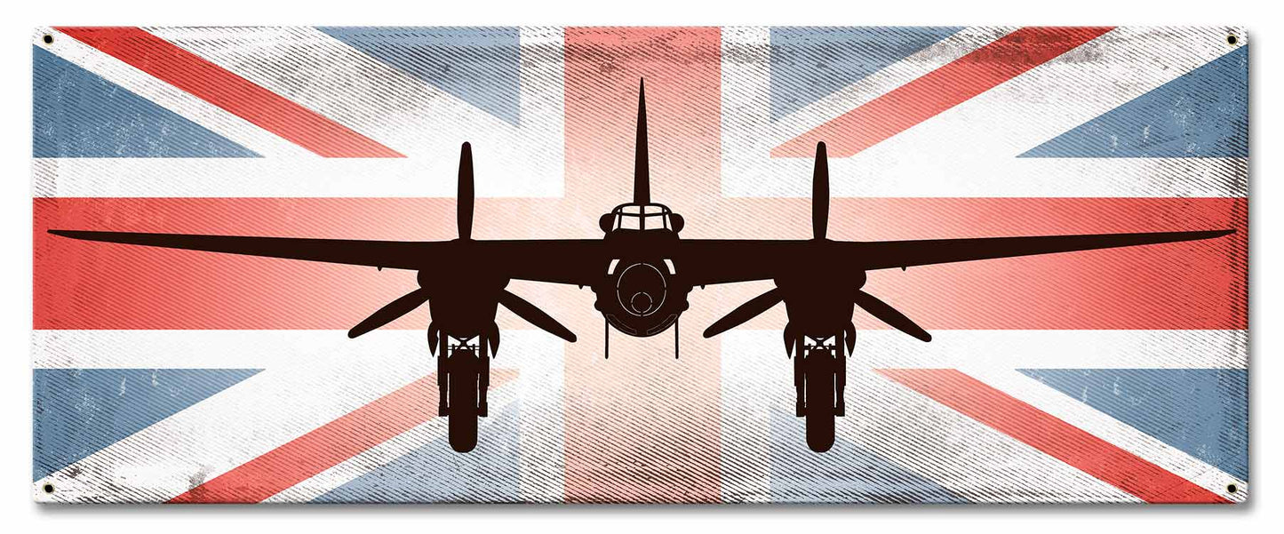 Planes Mosquito Dh 98 Uk Flag 24 x 10