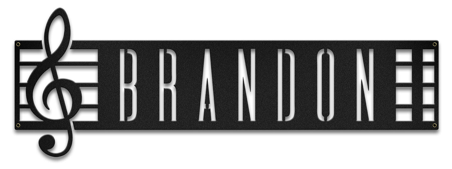 Music Staff Personalized 24 x 9