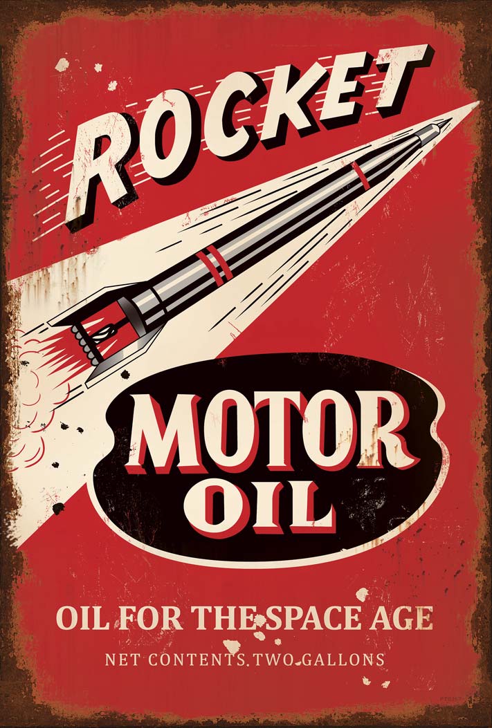 Rocket Motor Oil 39 X 58