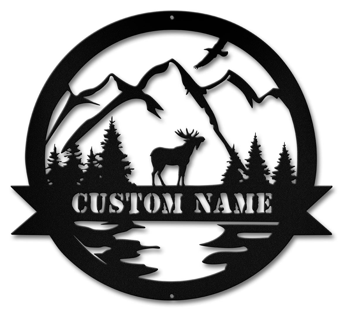 Alpine Moose Personalized 15 x 14