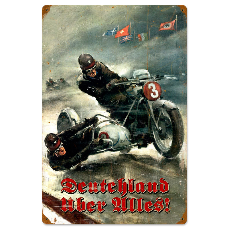 German Motorcycle 16 x 24