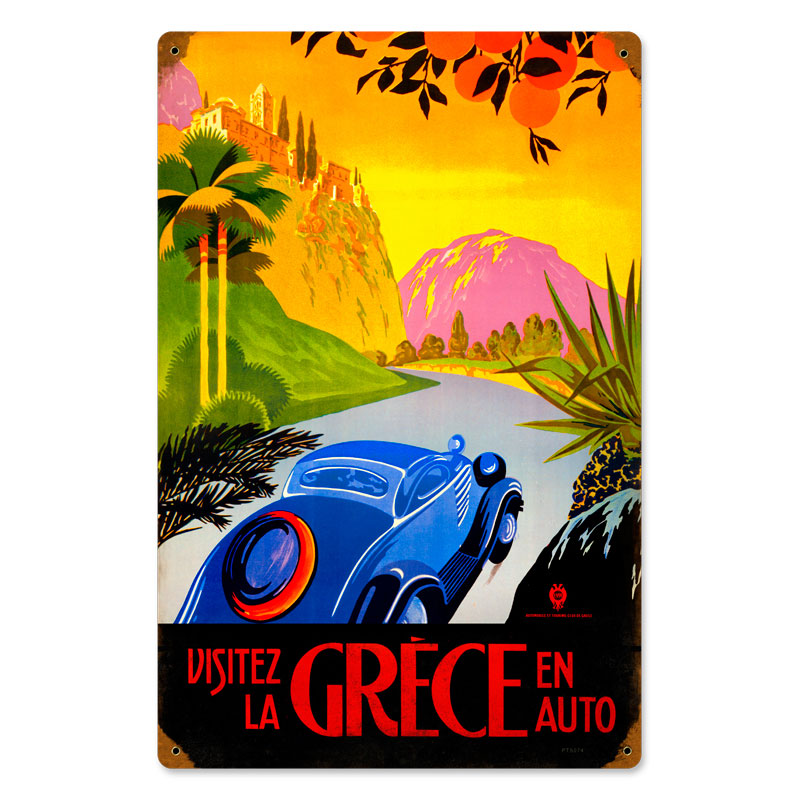 Greece Auto Travel 12 x 18