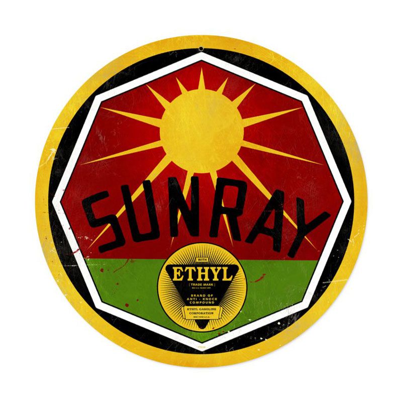 Sun Ray Gasoline 14 x 14
