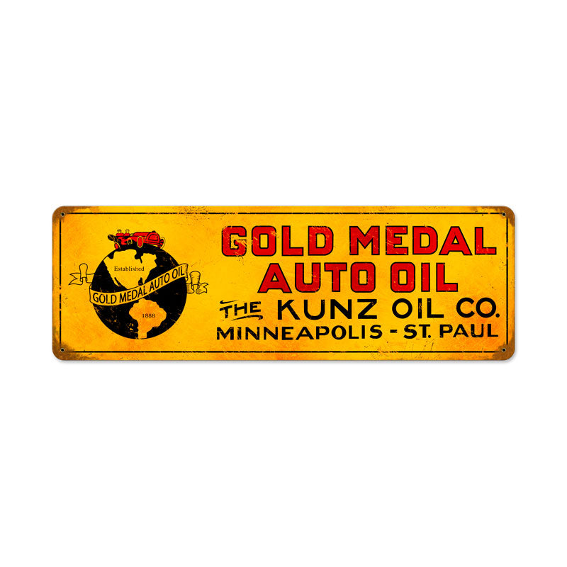 Gold Metal Oil Kunz 8 x 24