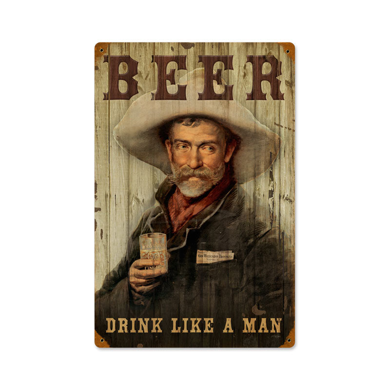 Cowboy Beer 12 x 18
