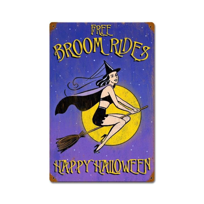 Halloween Broom Rides 12 x 18