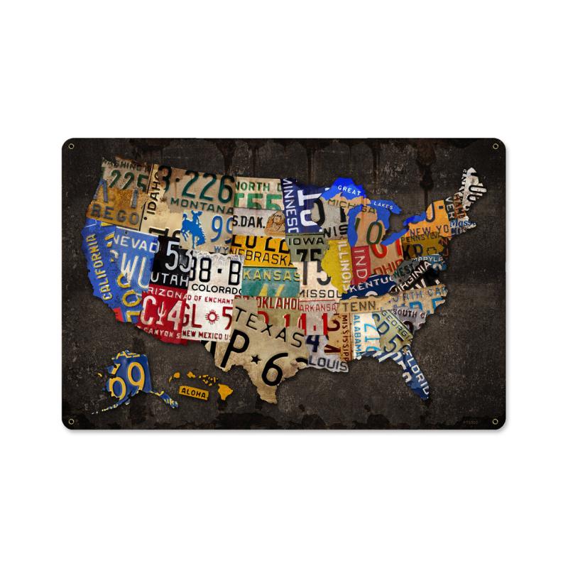 License Plate Usa Board 18 x 12