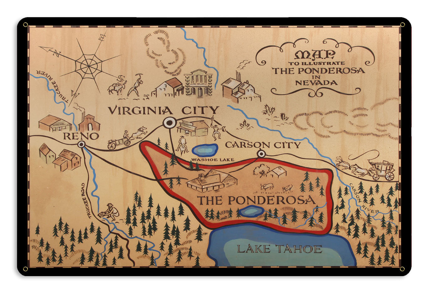 Ponderosa Map 18 x 12