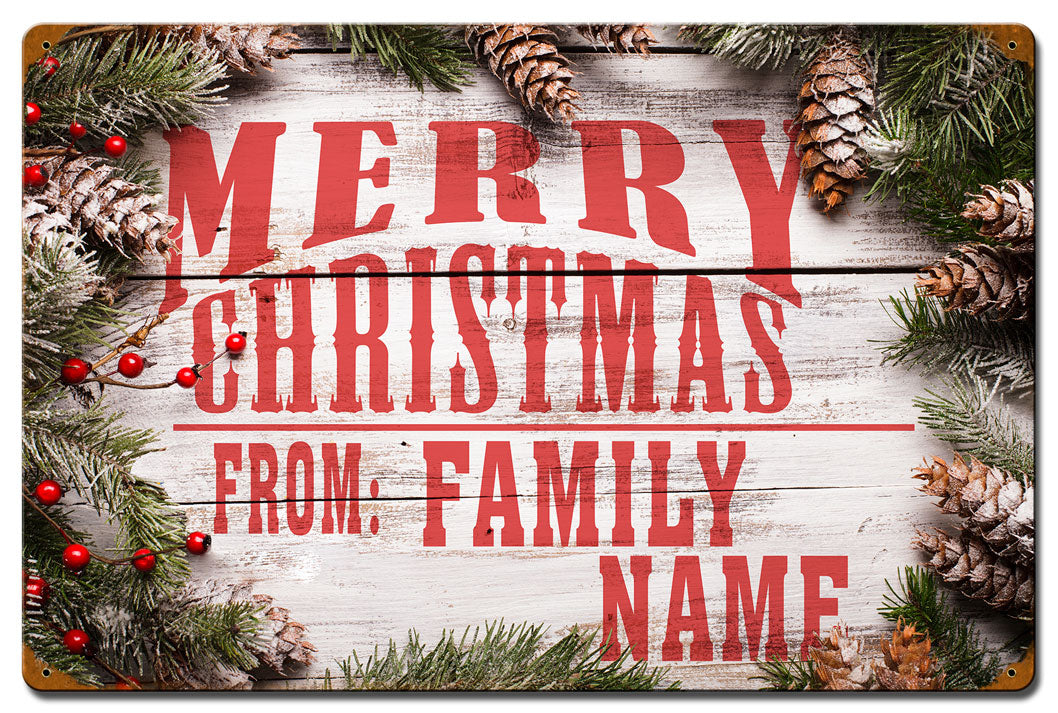 Merry Christmas From Family Personalized 16 x 24
