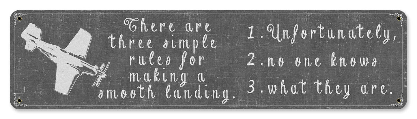 Rules For Making A Smooth Landing 20 x 5