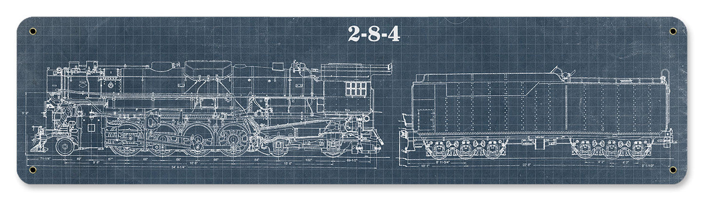 Train Blue Print 20 x 5