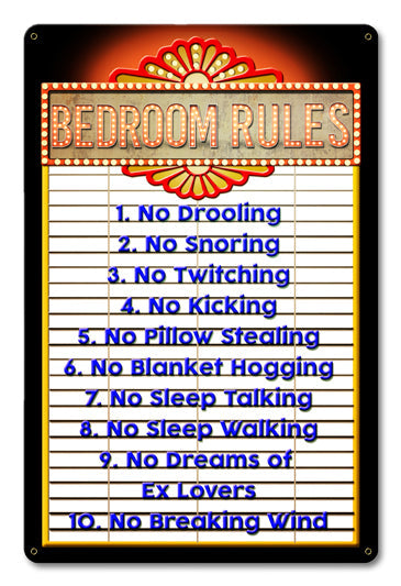 Bedroom Rules 12 x 18