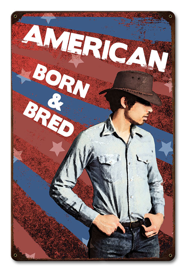 American Born & Bred 12 x 18