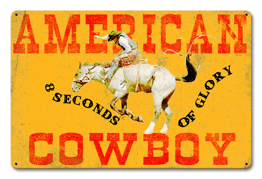 American Cowboy 8 Seconds Of Glory 12 x 18