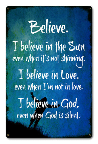 Believe 12 x 18