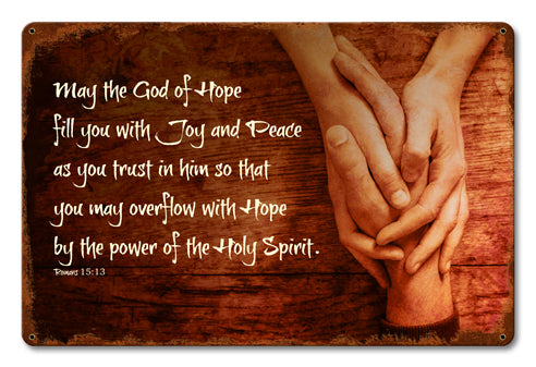 May The God Of Hope 18 x 12