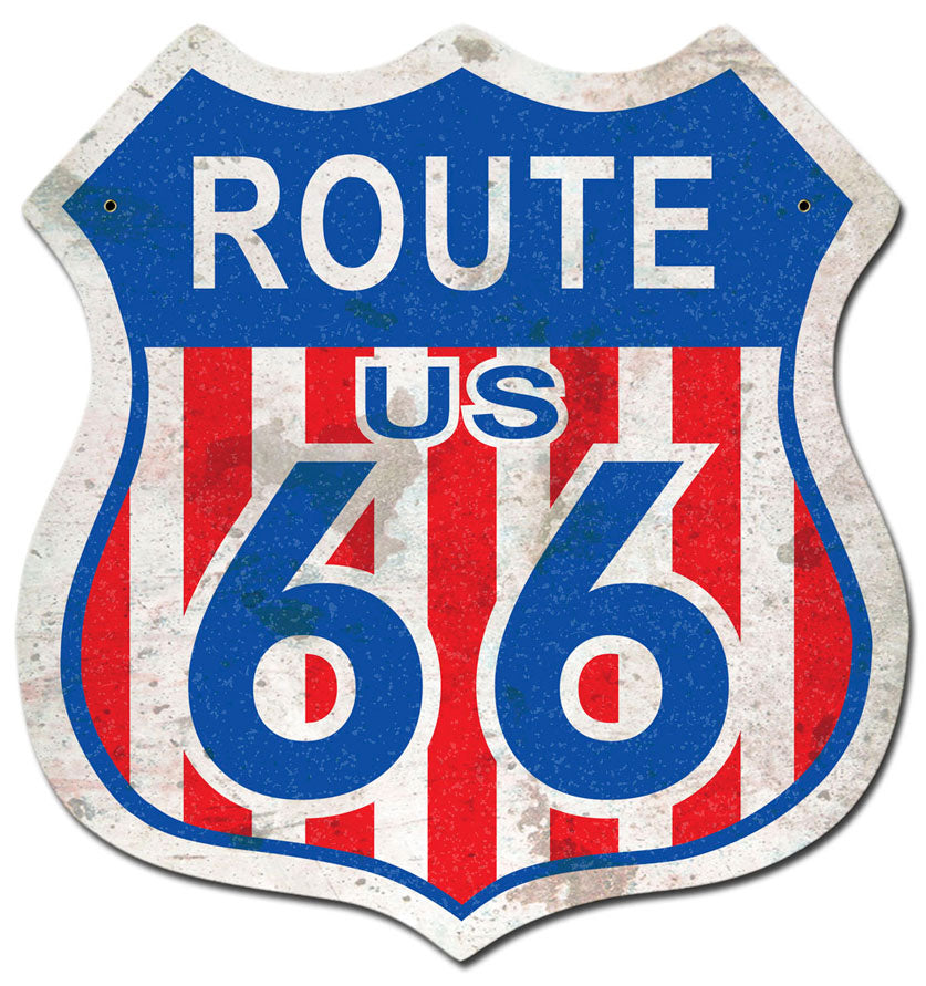 Route 66 Red White Blue 15 x 15