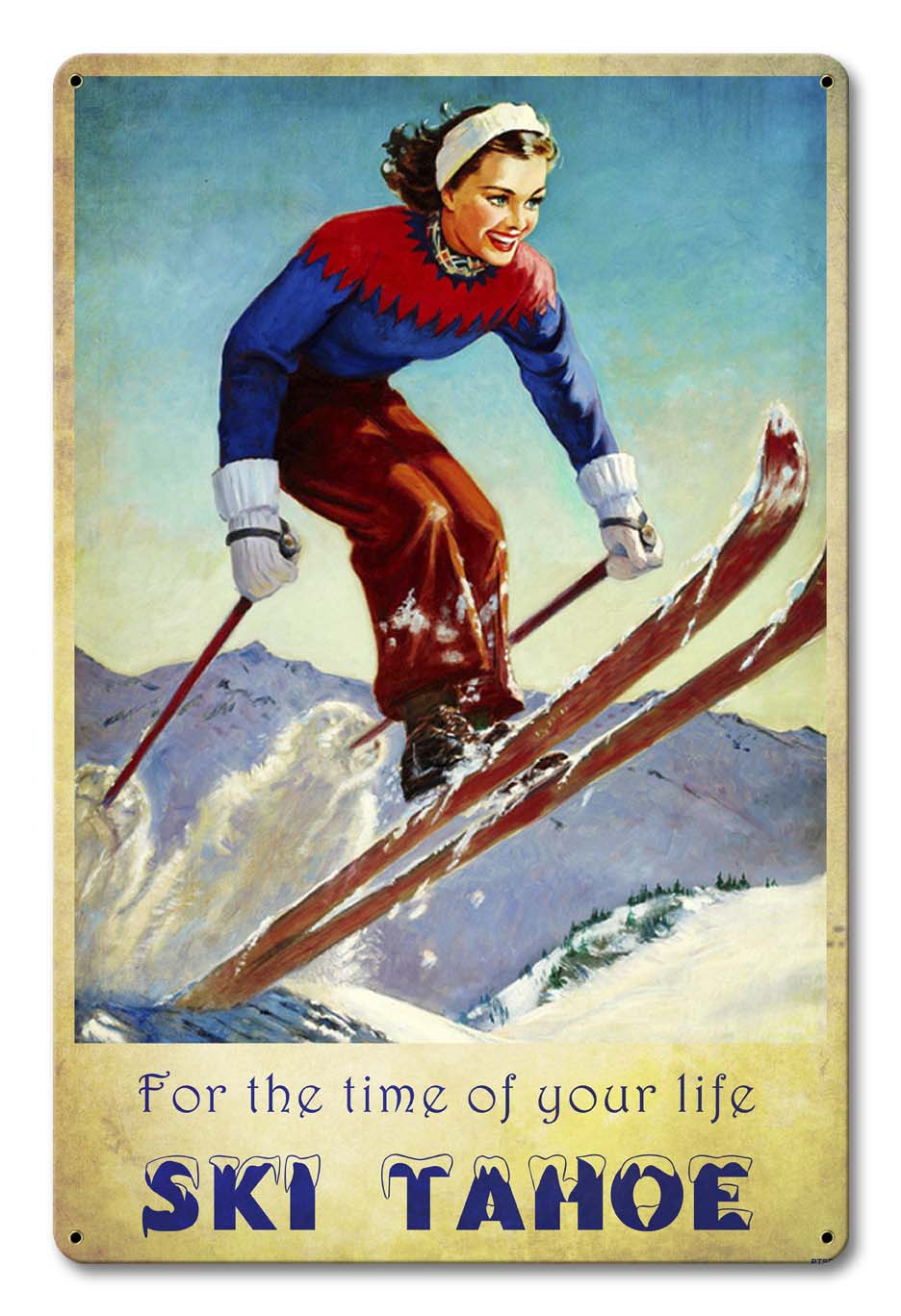 Ski Tahoe Time Of Life 12 x 18