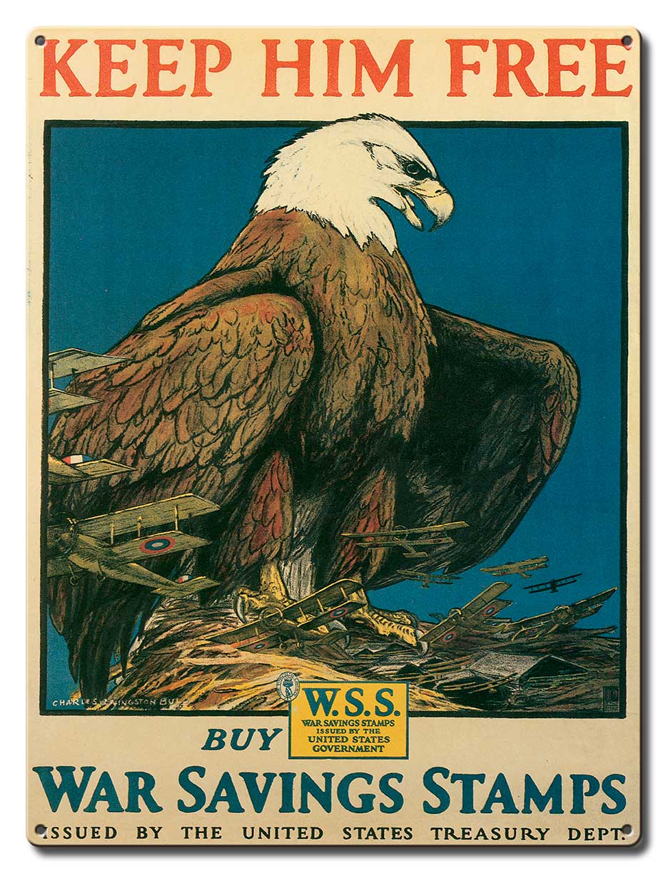 Eagle War Saving Stamps 12 x 16