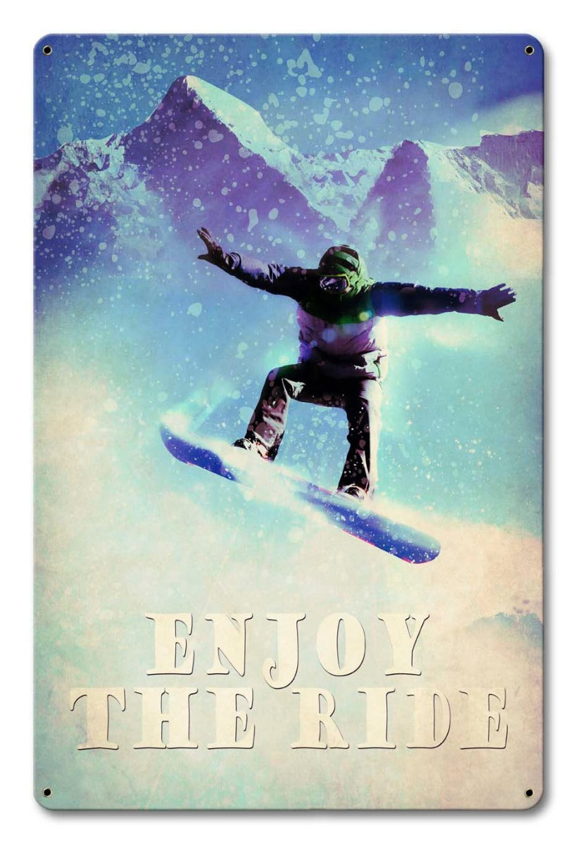 Snowboarder Enjoy The Ride 12 x 18